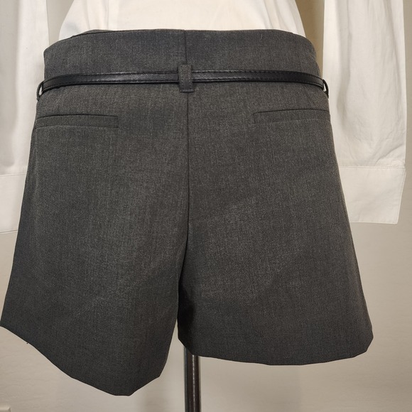 Zara Pleated Shorts with Belt Gray Women's Size L - Picture 2 of 6